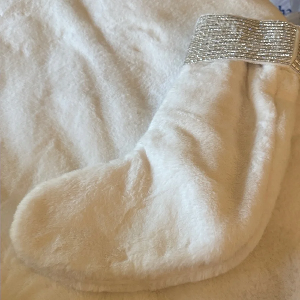 Jason Wu White and Silver Holiday Stocking